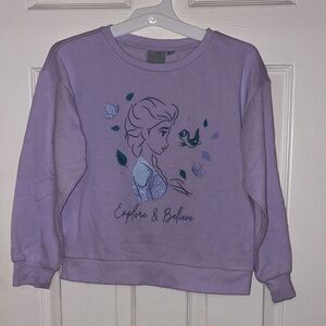 Disney Frozen II Lavender Sweatshirt size 10/12 Large